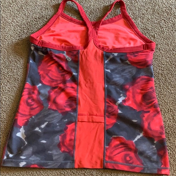 •Lululemon Rose Floral Fitted Racerback Tank• - Picture 5 of 5
